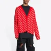 Cardigan Mini Allover Logo «Red White» 699822T32336090
