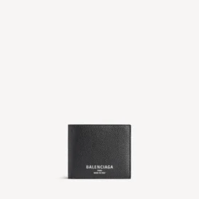Cartera cuadrada para hombres con compartimento para monedas, en color negro