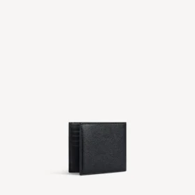 Cartera cuadrada plegable para hombre en negro/blanco