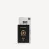 Cartera larga para pasaporte de hombre con 1 boleto, en negro Cartera larga para pasaporte de hombre con 1 boleto, en negro