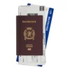 Cartera larga tipo pasaporte con 2 compartimentos para boletos «Rojo oscuro» 7877772AA3R6027