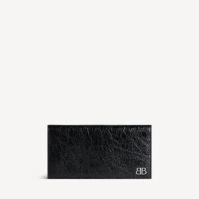 Cartera larga vertical Monaco para hombre en negro