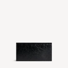 Cartera larga vertical Monaco para hombre en negro