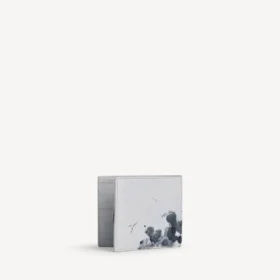Cartera para hombres con compartimento para monedas plegable en forma de cuadrado, color gris claro Cartera para hombres con compartimento para monedas plegable en forma de cuadrado, color gris claro