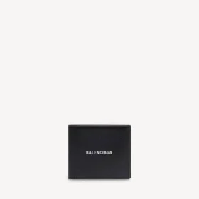 Cartera para monedas de hombre, cuadrada y plegable, en color negro
