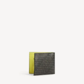Cartera para monedas plegada en forma cuadrada para hombre en color negro