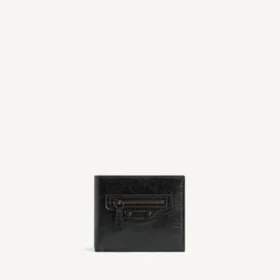 Cartera plegable cuadrada Le City para hombre en negro