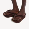 Chanclas Gaeta para mujer en color moka