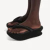Chanclas Gaeta para mujer en negro