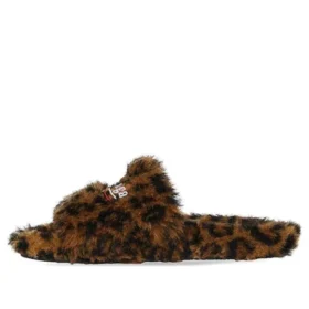 Chanclas peludas «Leopardo» 654261W2F119634