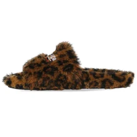Chanclas peludas «Leopardo» 654261W2F119634