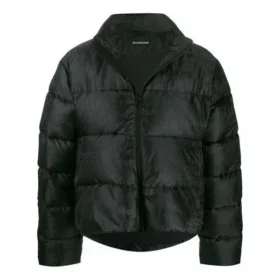 Chaqueta acolchada con logotipo bordado «Negro» 582998TFO061000
