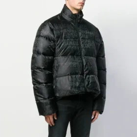 Chaqueta acolchada con logotipo bordado «Negro» 582998TFO061000