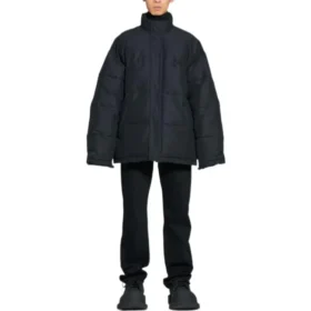 Chaqueta acolchada de corte cuadrado «Negro» 725325TNO091000