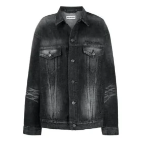 Chaqueta casual de manga larga con logo de la colección SS21, color liso, negra 620746TIW435720
