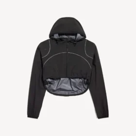 Chaqueta corta técnica para mujer en negro