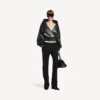 Chaqueta cruzada para mujer en negro Chaqueta cruzada para mujer en negro