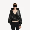 Chaqueta cruzada para mujer en negro Chaqueta cruzada para mujer en negro