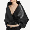 Chaqueta cruzada para mujer en negro Chaqueta cruzada para mujer en negro