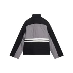 Chaqueta de chándal acolchada con cuello de embudo «Gris Negro» 675462-TKO48-1000