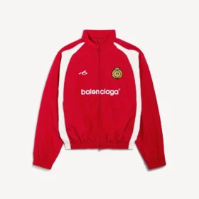 Chaqueta de chándal de fútbol para hombre en rojo labial