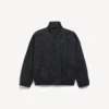 Chaqueta de chándal entallada para hombre en azul marino/verde oscuro