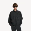 Chaqueta de chándal entallada para hombre en azul marino/verde oscuro
