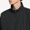 Chaqueta de chándal entallada para hombre en azul marino/verde oscuro