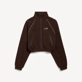 Chaqueta de chándal techwear para mujer en color moka