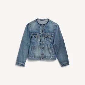 Chaqueta de corte de reloj de arena para mujer en azul oscuro