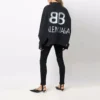 Chaqueta de Denim BB con efecto rociado, corte grande «Dark Grey White» 678354TIWA21440