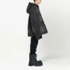 Chaqueta de Denim con capucha y botones, efecto decolorado «Negro» 724653TNW541129