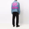 Chaqueta de Denim con efecto pulverizado BB, talle grande, «Azul eléctrico y fucsia» 678354TCW030406