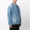 Chaqueta de Denim con efecto pulverizado BB, talle grande, «Azul eléctrico y fucsia» 678354TCW030406