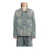 Chaqueta de Denim con grafitis «Azul claro» 721708TOW664036