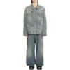 Chaqueta de Denim con grafitis «Azul claro» 721708TOW664036
