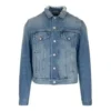 Chaqueta de Denim con logo en la espalda «Azul verdoso» 606170TDW144065