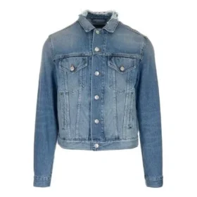 Chaqueta de Denim con logo en la espalda «Azul verdoso» 606170TDW144065