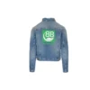 Chaqueta de Denim con logo en la espalda «Azul verdoso» 606170TDW144065