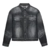 Chaqueta de Denim con logo en la espalda, corte amplio, «Fake Wash Black» 620728TIW435720