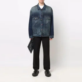 Chaqueta de Denim con logotipo bordado «Azul» 671889TJW754021