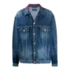 Chaqueta de Denim con logotipo en el cuello «Azul» 571324TCW032340