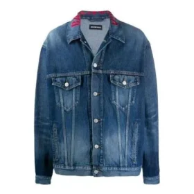 Chaqueta de Denim con logotipo en el cuello «Azul» 571324TCW032340
