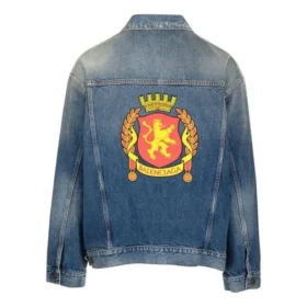 Chaqueta de Denim con parche emblemático en la espalda «Blue» 697781TBP484455