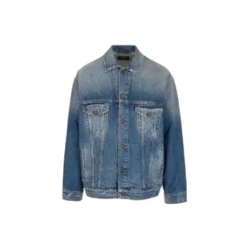 Chaqueta de Denim con parche emblemático en la espalda «Blue» 697781TBP484455