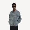 Chaqueta de denim Kick para mujer en azul vintage desgastado
