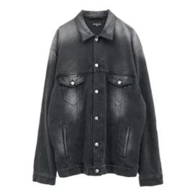 Chaqueta de Denim lavada, talle grande, «Negro» 662772TKVG51000