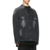 Chaqueta de Denim lavada, talle grande, «Negro» 662772TKVG51000