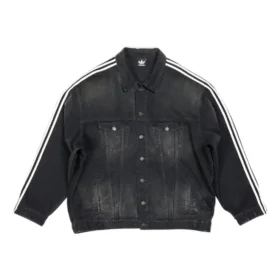 Chaqueta de Denim oversize Balenciaga x adidas «Negro» 724775TNW541129