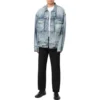 Chaqueta de Denim oversize con detalles de anillos «Azul» 697779TMW264437